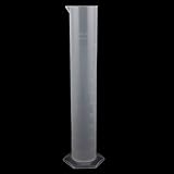 uxcell 1000mL Clear White Plastic Hex Base Graduated Cylinder