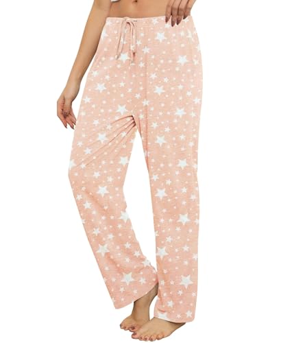 ENJOYNIGHT Women Cotton Lounge Pants Comfy Pajama Bottoms With Pockets at Amazon