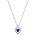 Blue Heart Pendant Necklace