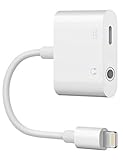 iPhone 7 Adapter, 3.5 mm Headphone Audio + Charge Lightning Adapter for iPhone X, iPhone 8, iPhone 8 Plus, iPhone 7 and iPhone 7 Plus, iPhone 6 and iOS 11 or later