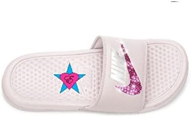 Cheap Swarovski Nikes Rose Silver Nike Benassi JDI Sport Slides