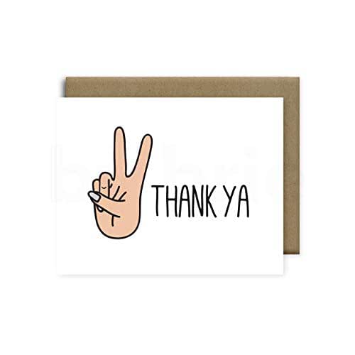 Thank Ya Greeting Card, Thank You Card by brie Handmade