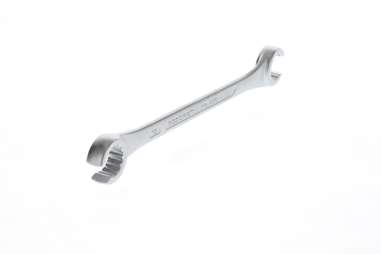 GEDORE Double-ended ring spanner open, AF 17+19 mm, 15° angled, Bi-hex, UD profile, Spanner, 400 17X19
