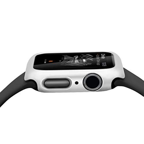 Leotop Compatible with Apple Watch Series 4 Case 44mm 40mm, Super Thin Bumper Protector PC Hard Cover Lightweight Slim Shockproof Accessories Matte Frame Compatible iWatch (Silver, 40mm)