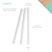 Eco-Friendly Boba/Milk/Bubble/Pearl Tea (3) Reusable Wide-Angle Straws (White Frosted)