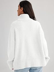 LILLUSORY Women's Turtleneck Long Sleeve Oversized