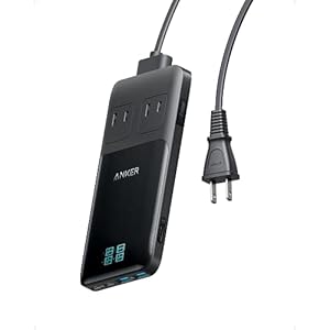 Anker Prime Charging Station (6-in-1, 140W) コンセント差込口 2口 USB-C 2ポート（ブラック）