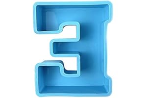 NMVED Large Size 3D Alphabet Epoxy Resin Silicone Mold, Capital Letter Symbol Mold, DIY Crystal Word Sign Epoxy Casting Molds for Art DIY Craft, Home Decoration, Jewelry Making Tool,Party Decoration Mold（E)