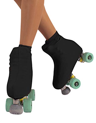 Cover Skates | Skate Boot Covers | Roller Skating Wear Woman and Girl | 70 DEN | Made in Italy (USA: 7/10 = EU: 38/42, Black)