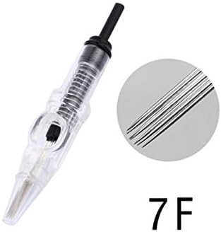 20pcs Microblading Permanent Makeup Cartridge Needles Sterilized Disposable Eyebrow Tattoo Needles for Tattoo Machine Gun (7F)