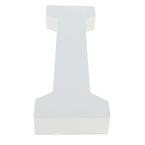 6" Classic Font White Color Wooden Letter I