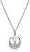 Star Wars Jewelry Rebel Symbol Silver-Plated and Cubic Zirconia Pendant Necklace, 18