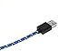 Tweedz Blue Braided Micro USB Cable Android Phone Charger - Durable, Tangle Free Smartphone Cord & Wall Adaptor