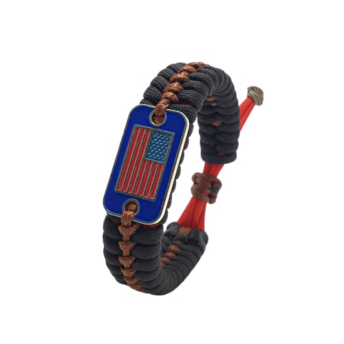 VAYOBOO Paracord Bracelet USA Flag Proud Bracelets, Multipurpose