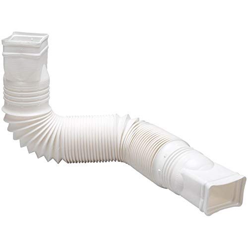 Photo 1 of 22" to 55" Flex-A-Spout White Gutter Downspout Extension