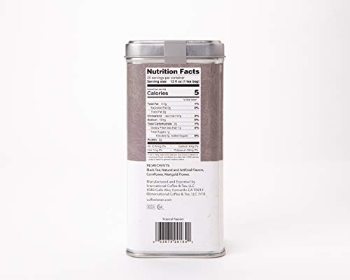 The Coffee Bean & Tea Leaf, Tea, Hand-Picked Tropical Passion, 20 Count Tin - Thumbnail 4