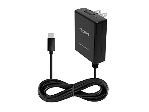 Moto Z Force Droid (Verizon) - Premium [15W / 3A] USB Type-C High Powered [Folding Blades] Travel Home Wall Charger [3.3 ft] and Atom LED