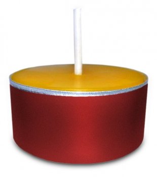 100 % beeswax tealights in gold aluminium cups, pack of 22