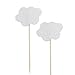Gonioa 20 PCS White Cloud Cupcake Picks Hot Air Balloon Cupcake Toppers Birthday Party Decorations