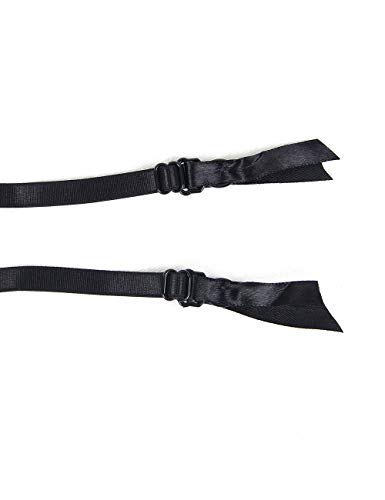 comeondear Women's Plus Size Garter Belt Set with G-String Lace Panties Lingerie (5X-Large=US 16-18) Black - Thumbnail 5