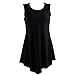 HDE Women's Flare Tunic Tank Top Summer Sleeveless Handkerchief Hem Shirt