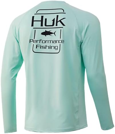 HUK Men's Fishing Hoodie - UPF 50 Sun Protection With Mesh Vents