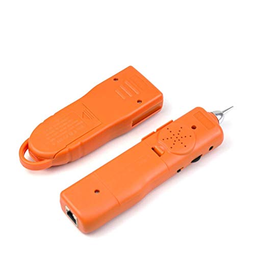 Network Toner RJ11 RJ45 Network Cable Tester Lan Tracker Wire Finder Cat5 Cat6 with 2 Network Wire Stripper Toolkit Orange