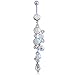 Belly Button Rings Dangle Sexy Long for Women Girl Surgical Steel 14G Navel Body Piercing Jewelry (ab long)