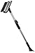 Ice Scraper w/ Snow Brush & Water Sponge - 3 in 1 Extends to 59