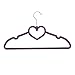 BriaUSA Clothes Hangers Heart Shaped Slim Flocked Hangers, Sturdy with Steel Swivel Chrome Hooks – Purple – Box of 20
