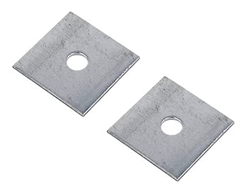 TERF® Heavy Duty M20 (20mm) X 75mm X 6mm Zinc Plated Steel Square Plate Washer - 20mm ID X 75mm OD X 6mm Thickness - Pack of 2