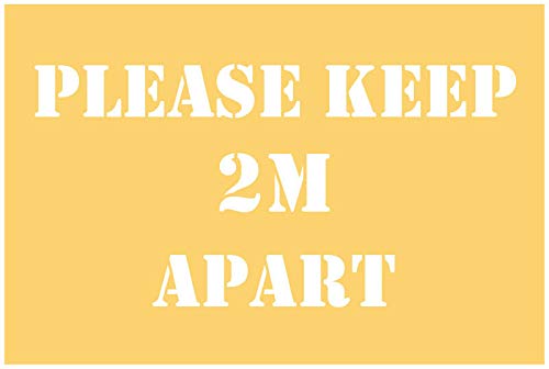 Stencil kit 600x400mm - Please keep 2M apart