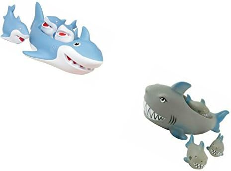 New! Shark Family Set Bathtub &amp; pool Toy For Kids!