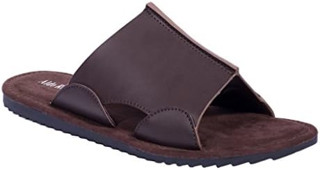 Aldo Rossini Men's EDMUND-4 Vegan Nubuck Leather Slip-On Sandals (8.5 D(M) US, BROWN)