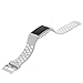 For Fitbit Charge 2 HR, Band with Breathable Holes, Gray and White, Small