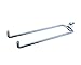 Triton Products 72818 DuraHook 8-1/4-Inch Double Rod 80 Degree Bend 1/4-Inch Diameter Zinc Plated Steel Pegboard Hook for DuraBoard or 1/8 Inch and 1/4 Inch Pegboard, 5-Pack