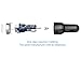 Safergo 1-Button Bluetooth FM Transmitter 24W 4.2A Dual USB Car Charger for iPhone Samsung Cellphones,FM Frequency 94.1/94.5/95.1