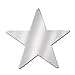 Beistle 24 Piece Silver Metallic Plastic Star Cut Outs For Weddings Birthday Party Supplies Classroom Decorations, 12