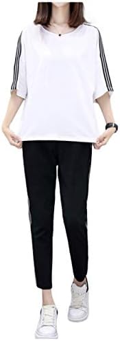 ems more Women’s M-3L Top and Bottom Set, Sportswear, Pants, T-shirt, Set Up, Running, Yoga