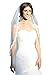 Bridal Veils,White Ivory 1T Wedding Accessories with Lace Edge 86CM