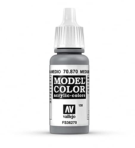 Vallejo Medium Sea Grey Model Color Paint, 17ml