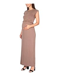 KRISP maxi vestido cómodo informal básico para la playa de jersey elastizado para dama