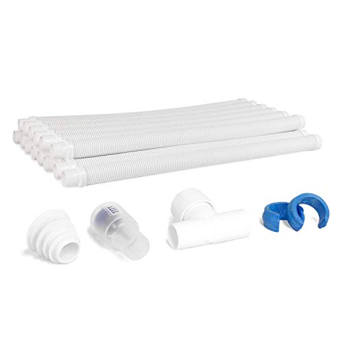 POOLWHALE T860C-000 Automatic Swimming Pool Cleaner,Suitable for Inground and Above Ground Pools/Dia.38mm 80cm x 14pcs Hoses(excluding Soft Wall Pools)