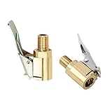 LDCRE Tire Air Chuck with Clip Adapter, Brass