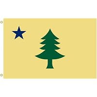 Maine State Banner Von PringCor – 91x152 Cm, Polyester, Mit Metallösen Für Garten Oder Wohnung