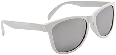AnL Vision Classic Wayfarer Sunglasses For Women UV400 Polarized Lens (White, Chrome)