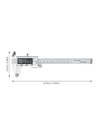 Digital LCD Calibre Vernier, 6 inch 492.1 foot profundidad herramienta de medición para la medición de interior y exterior electrónico para metal Paso