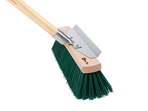 BawiTec Gärtnerbesen Gartenbesen 40cm grün mit Kratzleiste und Stiel 140cm 160cm Kehrbesen (mit Stiel 140cm) Kratzbesen – Bild 4