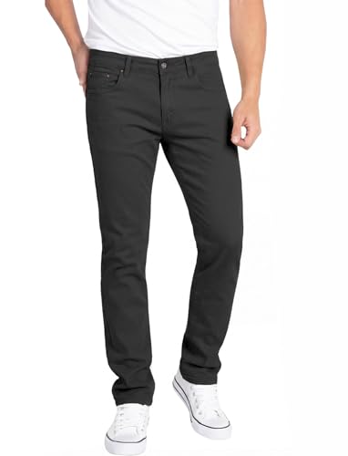 WULFUL Men's Slim Fit Skinny Stretch Comfy Jeans Denim Pants Black Grey at Amazon