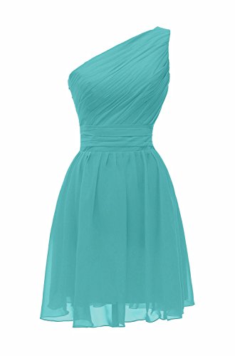 strapless open back dress Primrose Teal Satin Off The Shoulder Mini Dress - US 4 main image 1